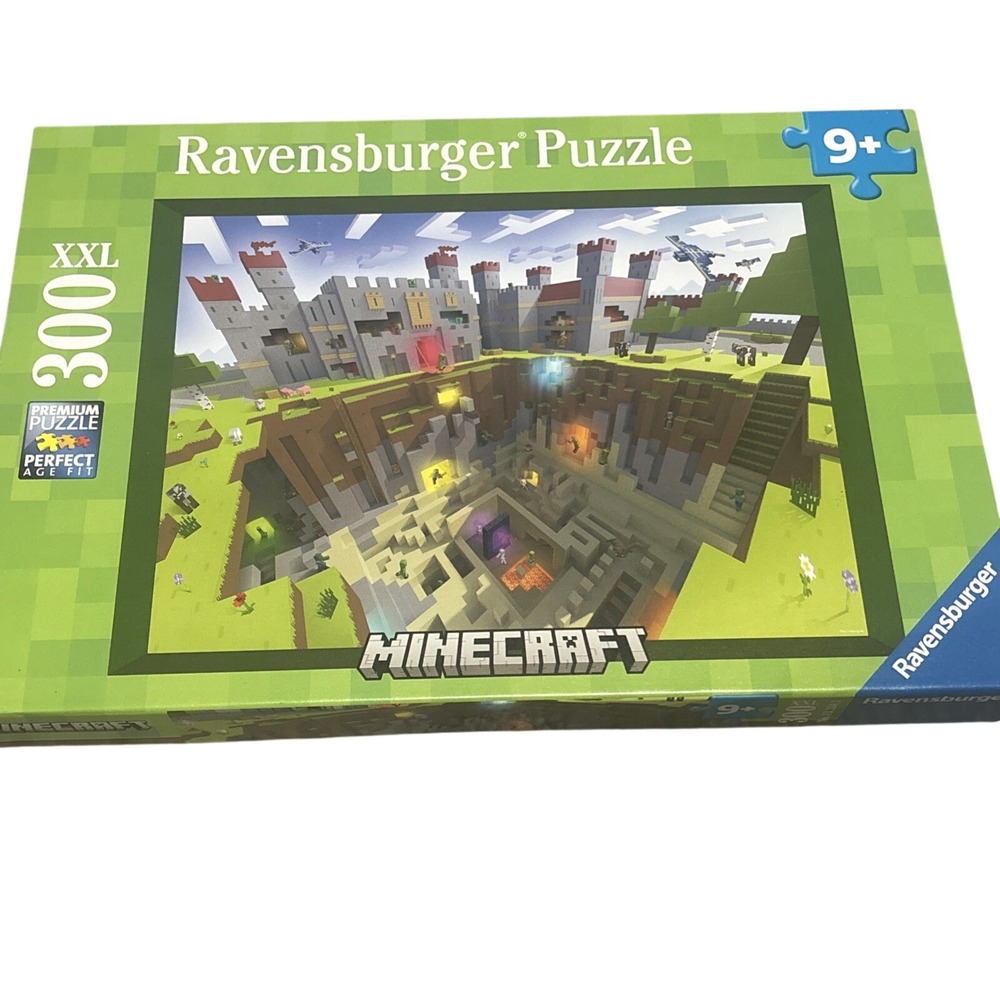 Ravensburger Minecraft Cutaway Jigsaw Puzzle 300 Piece XXL ‎ Complete